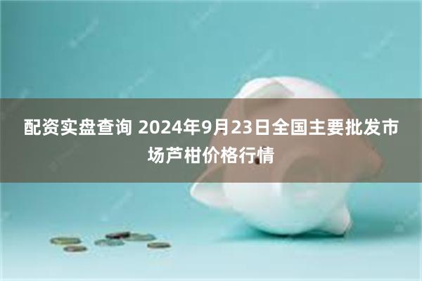 配资实盘查询 2024年9月23日全国主要批发市场芦柑价格行情