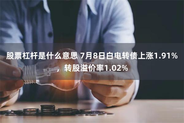 股票杠杆是什么意思 7月8日白电转债上涨1.91%，转股溢价率1.02%